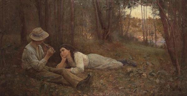 De Fluitspeler door Frederick McCubbin