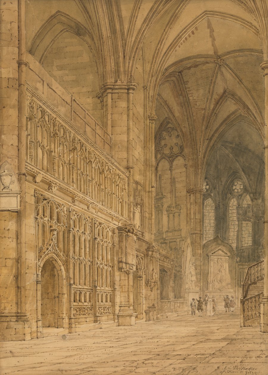 Ambulatorium, Westminster Abbey door Frederick Nash