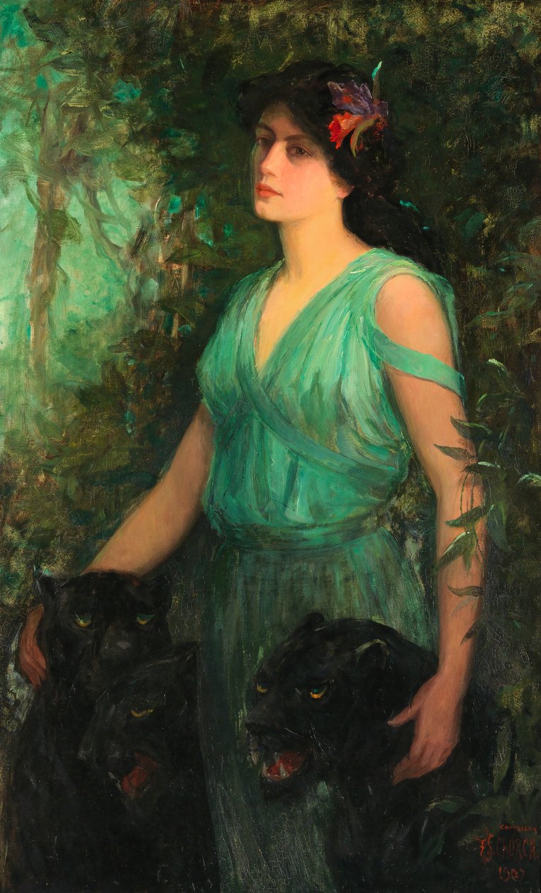 De Zwarte Orchidee, 1907 door Frederick Stuart Church