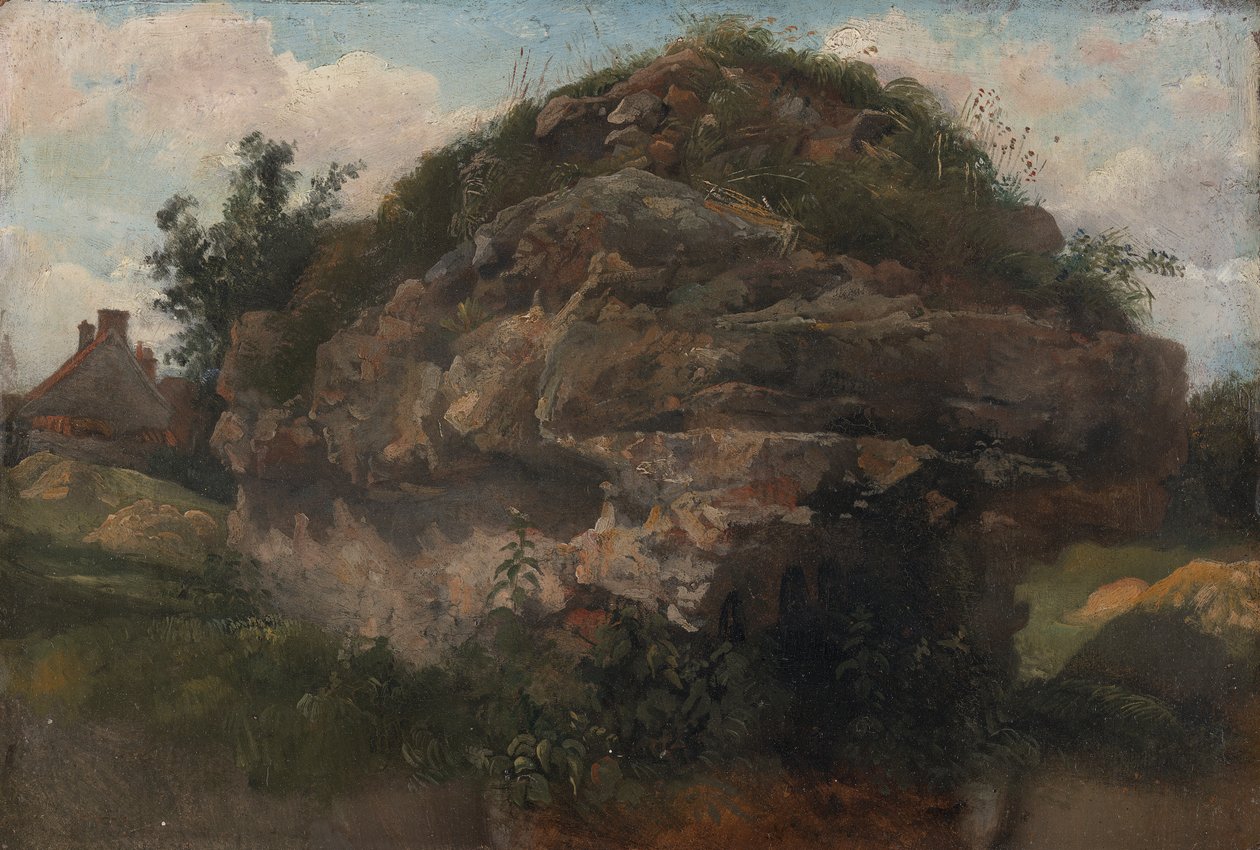 Rotsachtige heuvel door Frederick W. Watts