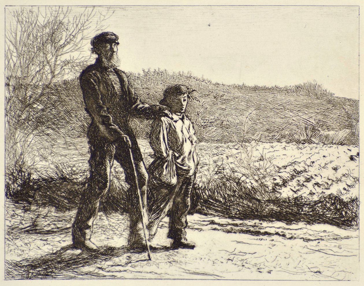 De Blinde Man door Frederick Walker
