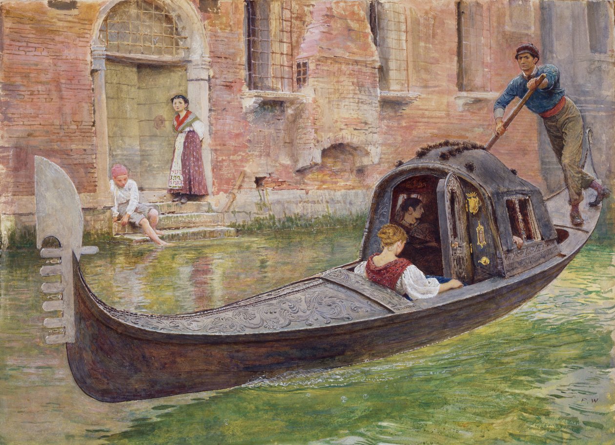 De gondel, 1868 door Frederick Walker