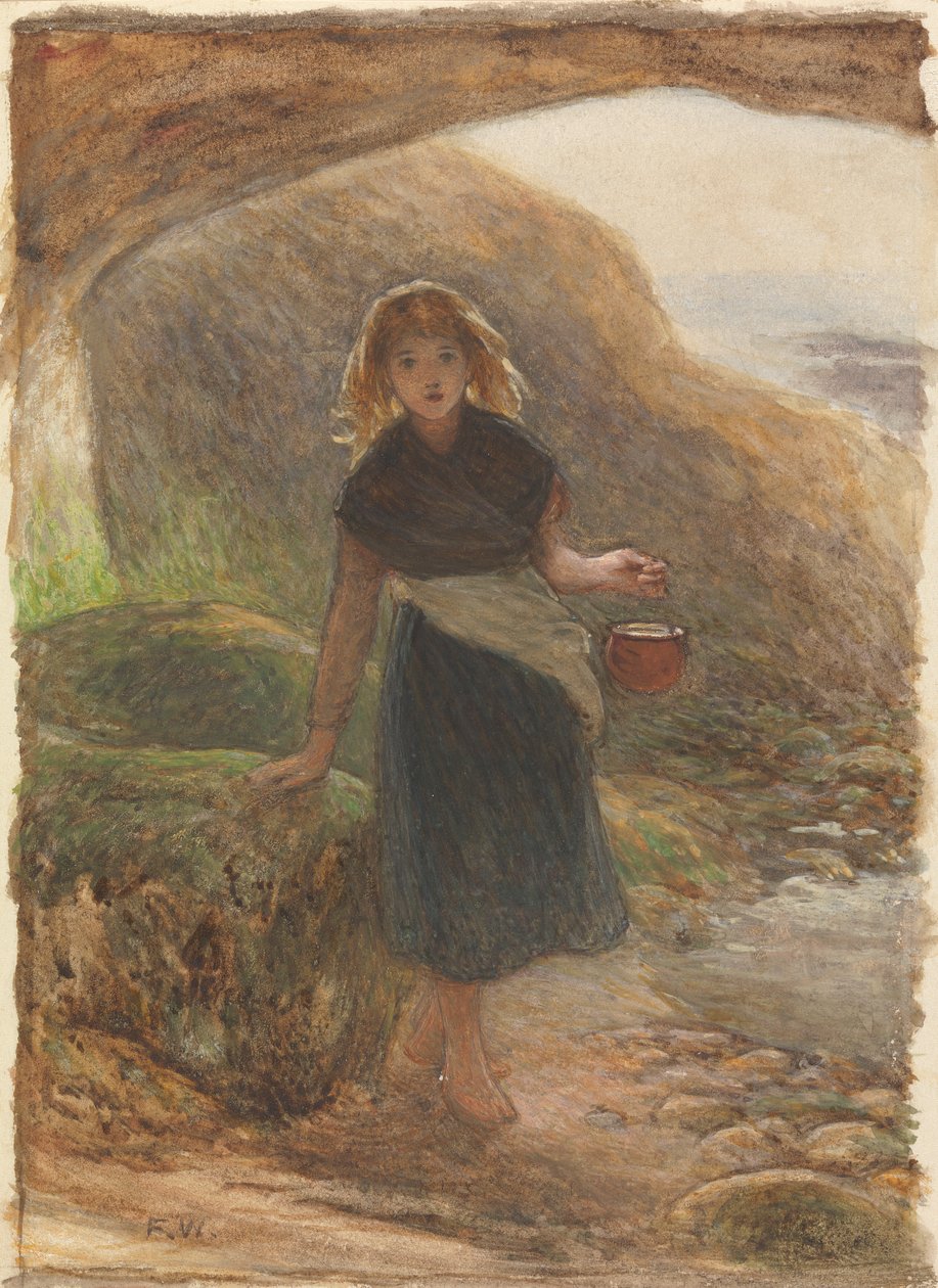 De Mosselverzamelaar door Frederick Walker