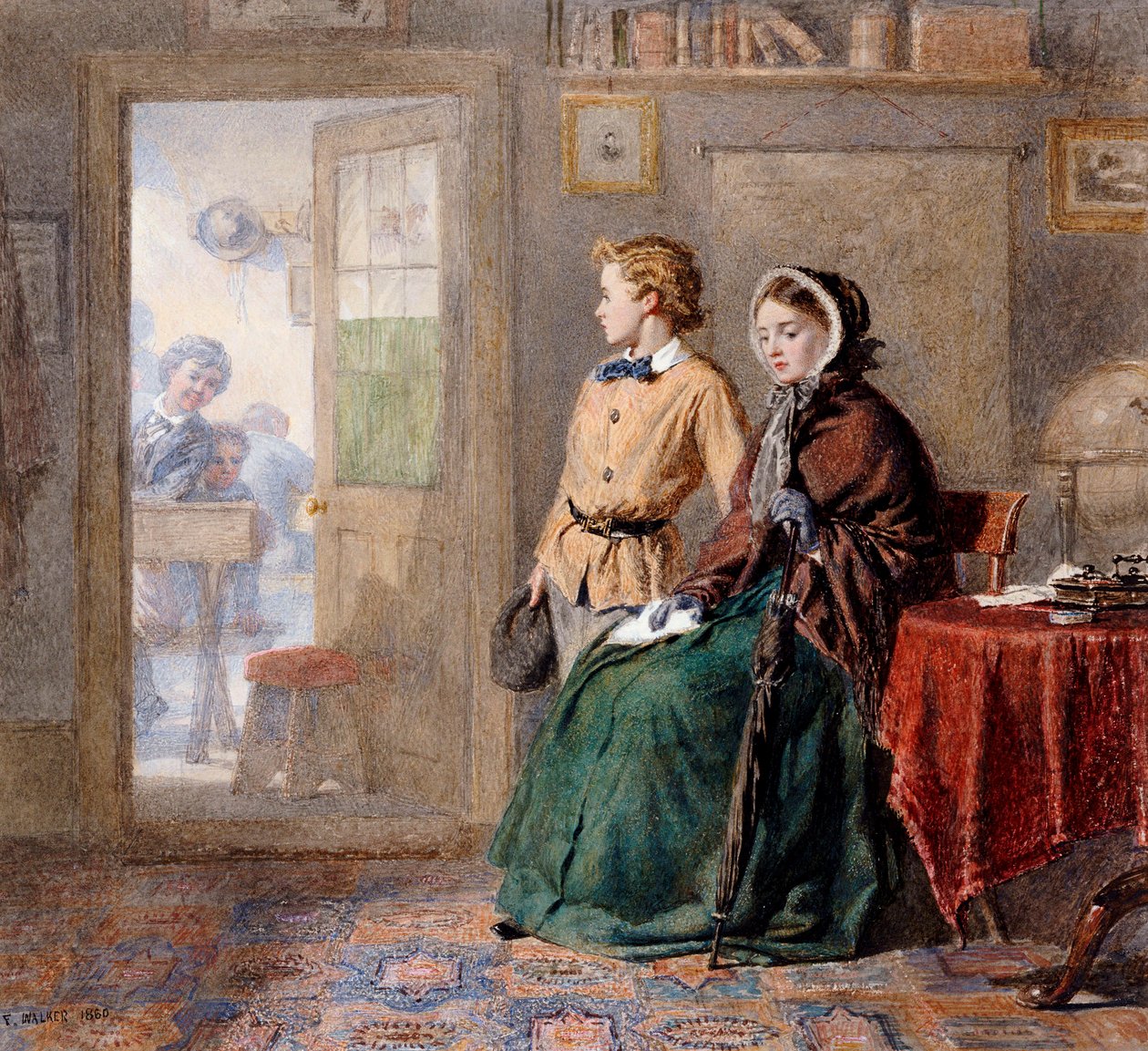 De nieuwe jongen, 1860 door Frederick Walker
