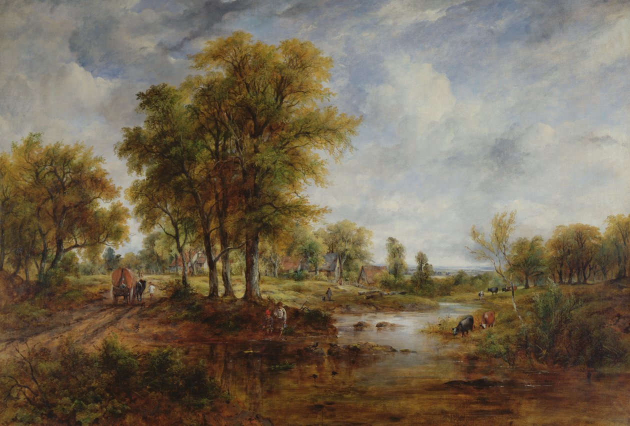 Landschap door Frederick Waters Watts