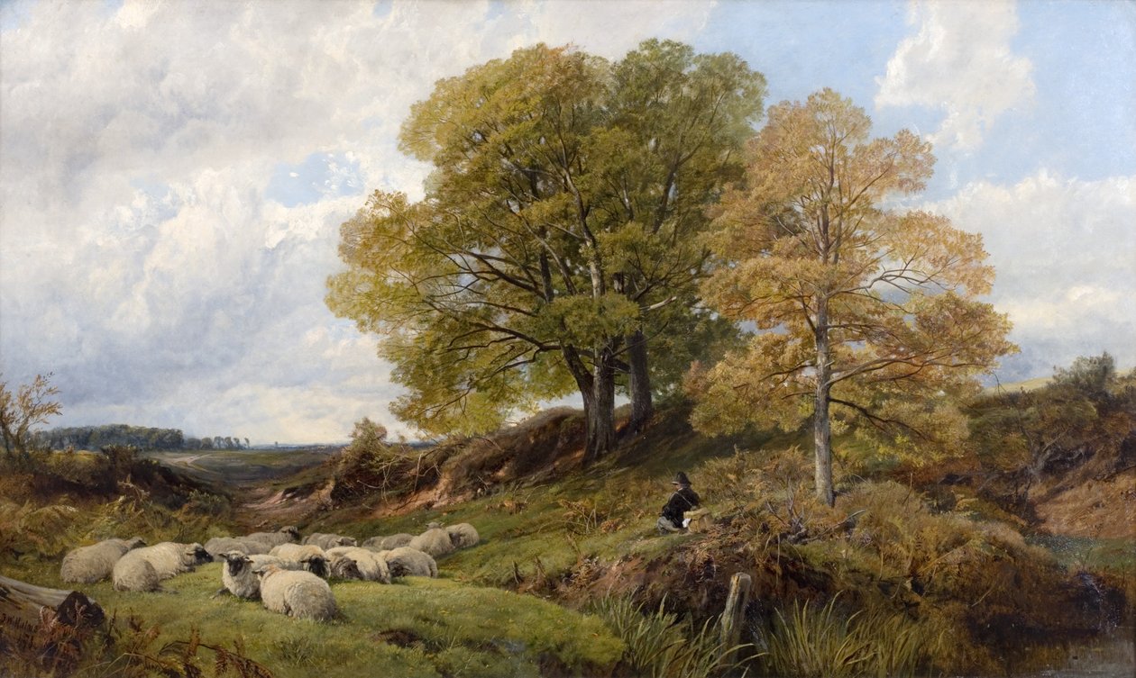 Boslandschap door Frederick William Hulme