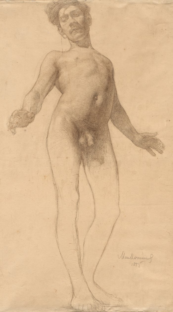 Staande mannelijke naakt, 1885 door Frederick William MacMonnies