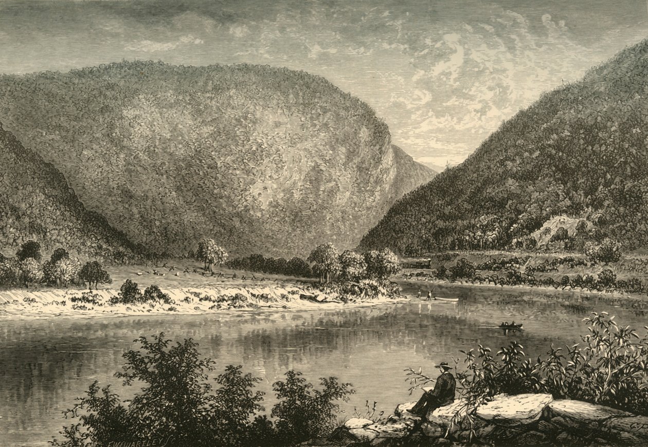 Delaware Water-Gap, 1872 door Frederick William Quartley