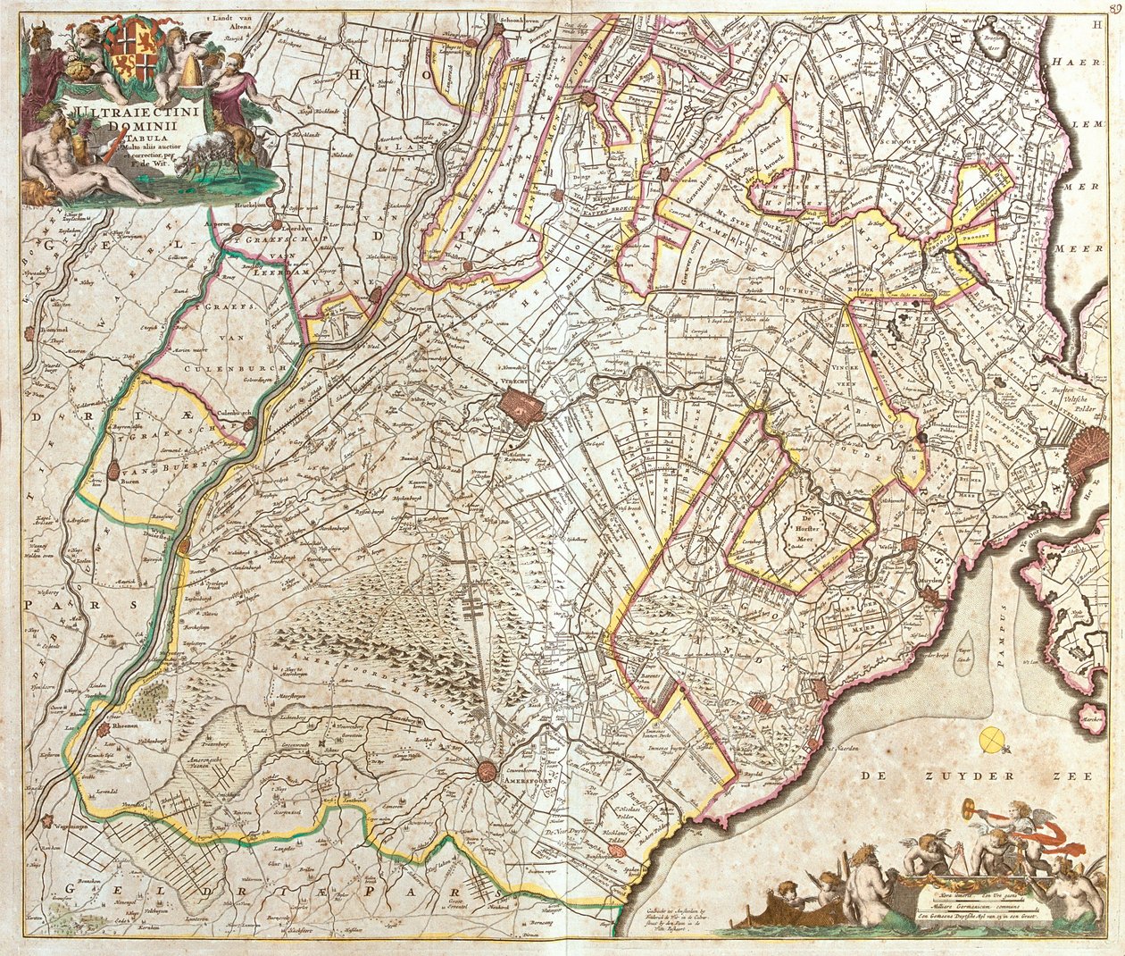 Kaart van Utrecht (Nederland) door Frederick de Wit