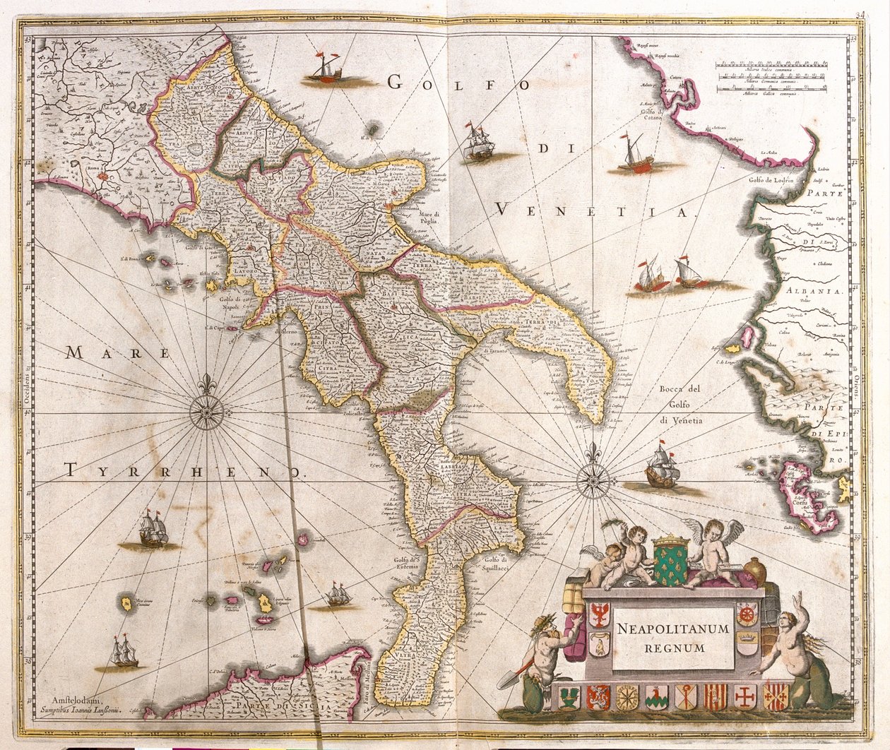 Molise, Campanië, Calabrië, Basilicata, Apulië , Italië door Frederick de Wit