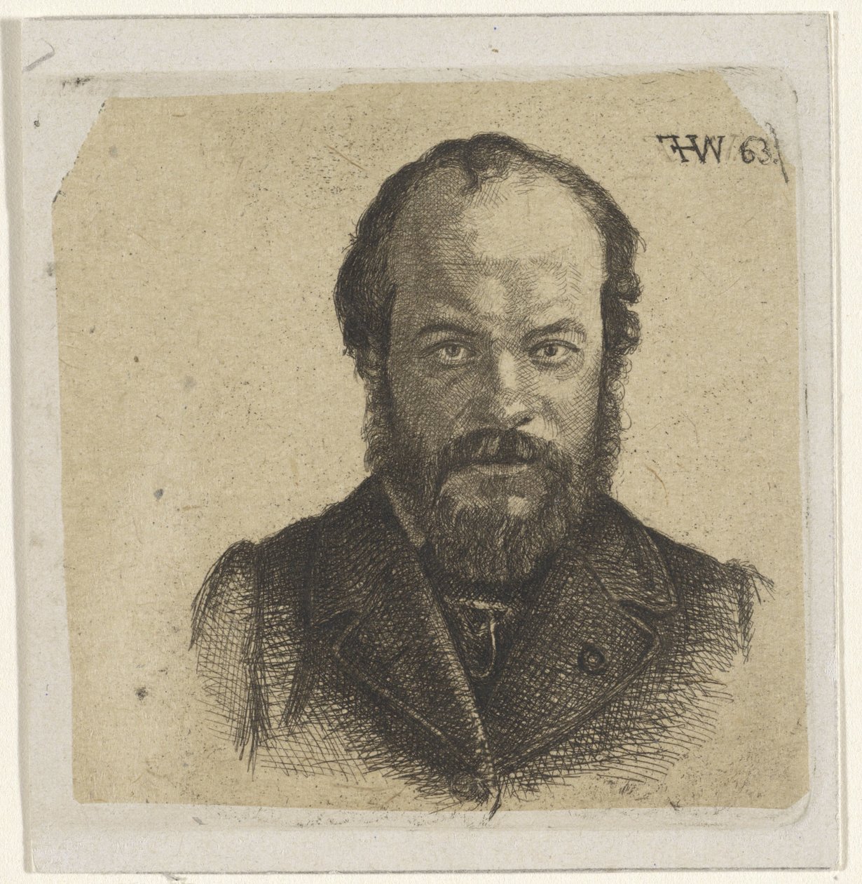 Portret van Jan Weissenbruch door Frederik Hendrik Weissenbruch