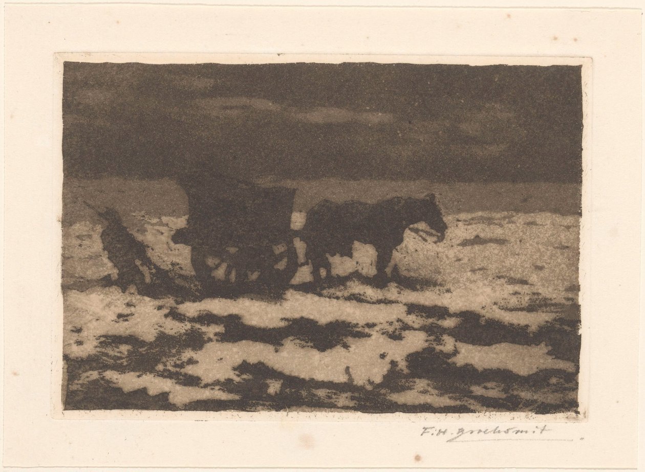 Schelpenvisser door Frederika Henriëtte Broeksmit (signed by artist)