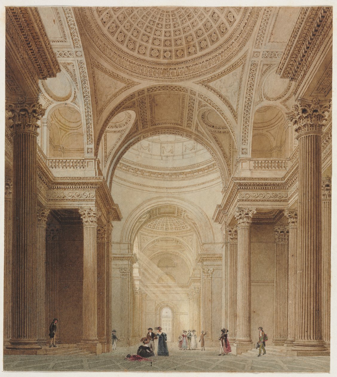 Interieur van het Pantheon in Parijs door Fredrick Nash