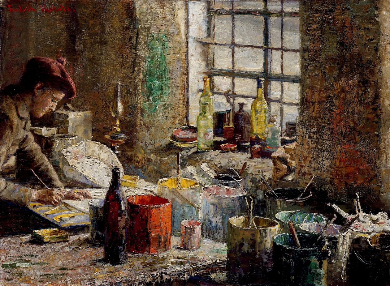 Het Atelier van de Schilder door Fredrik Kolstoe