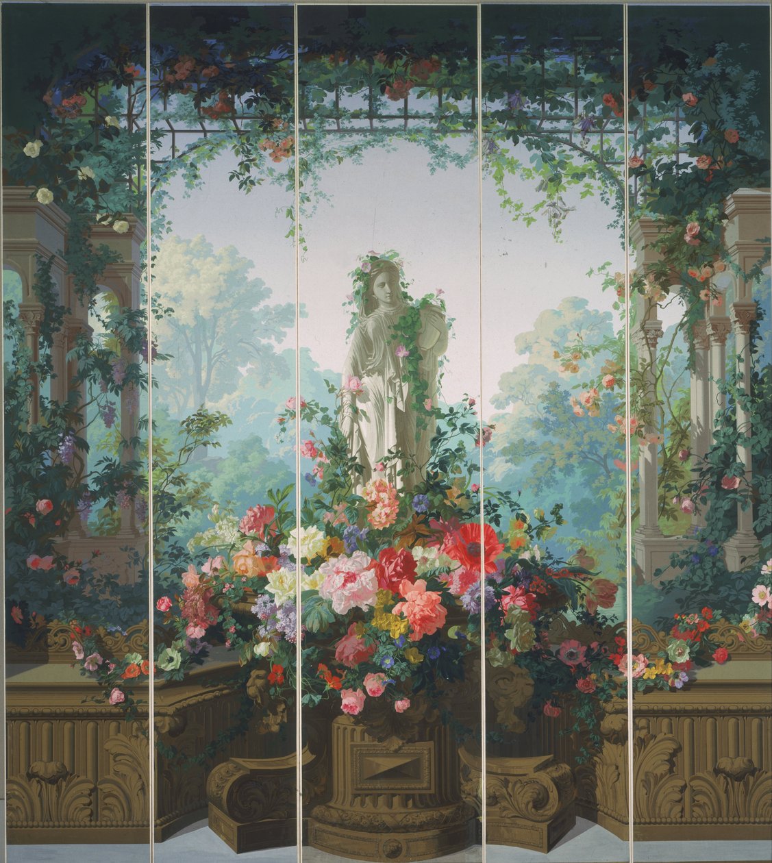 Tuin van Armida Behang door French Designed by Édouard Muller