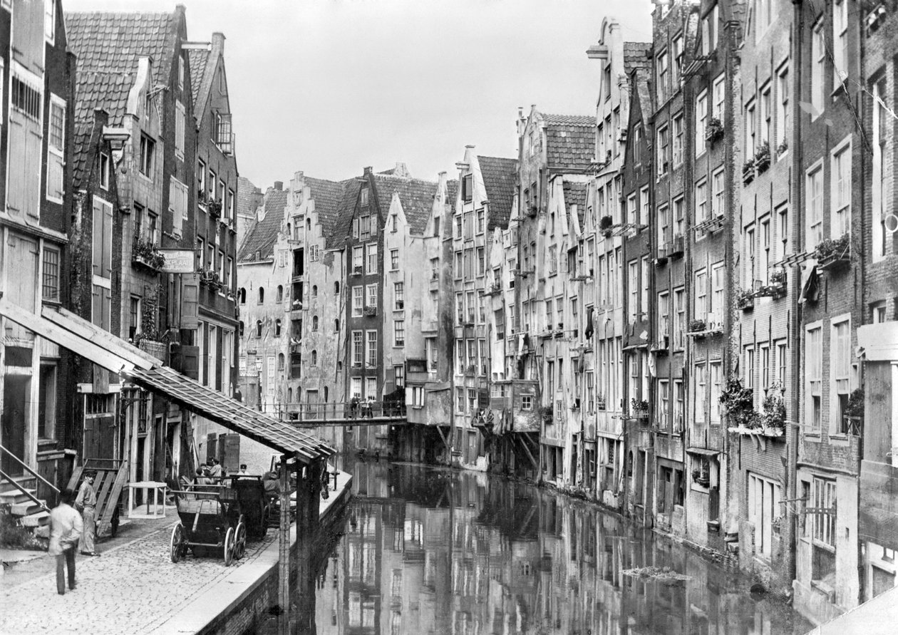 Achterburgwal, Amsterdam, begin 20e eeuw door French Photographer