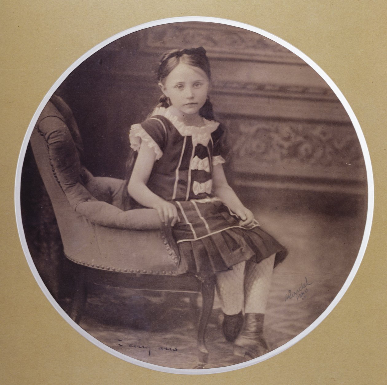 Colette op 5-jarige leeftijd, 1878 door French Photographer