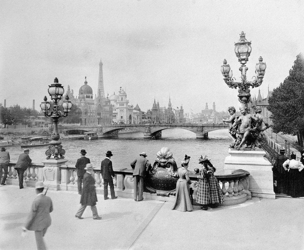 Pont Alexandre III - Wereldtentoonstelling van Parijs in 1900 door French Photographer