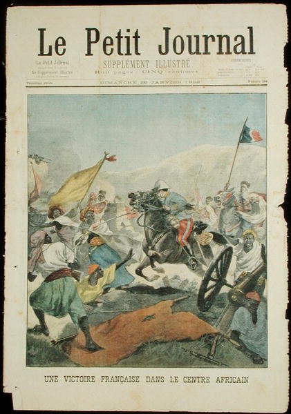 Een Franse overwinning in Centraal-Afrika, uit Le Petit Journal, 26 januari 1902 door French School