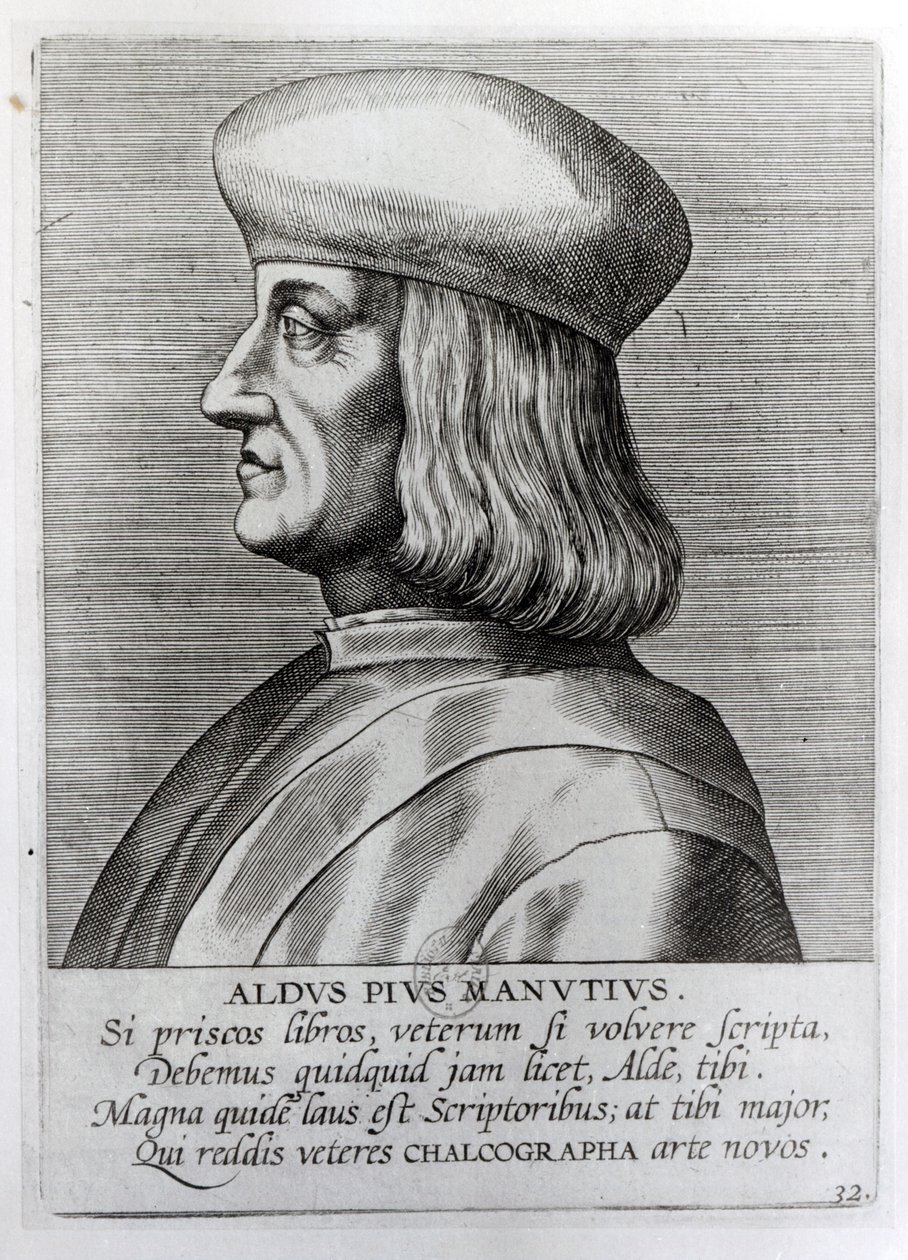 Aldus Manutius (1449-1515) door French School