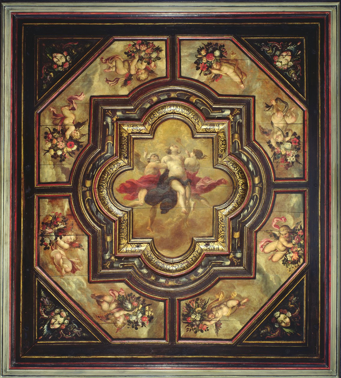 Allegorie van de Waarheid, klein plafondpaneel door French School