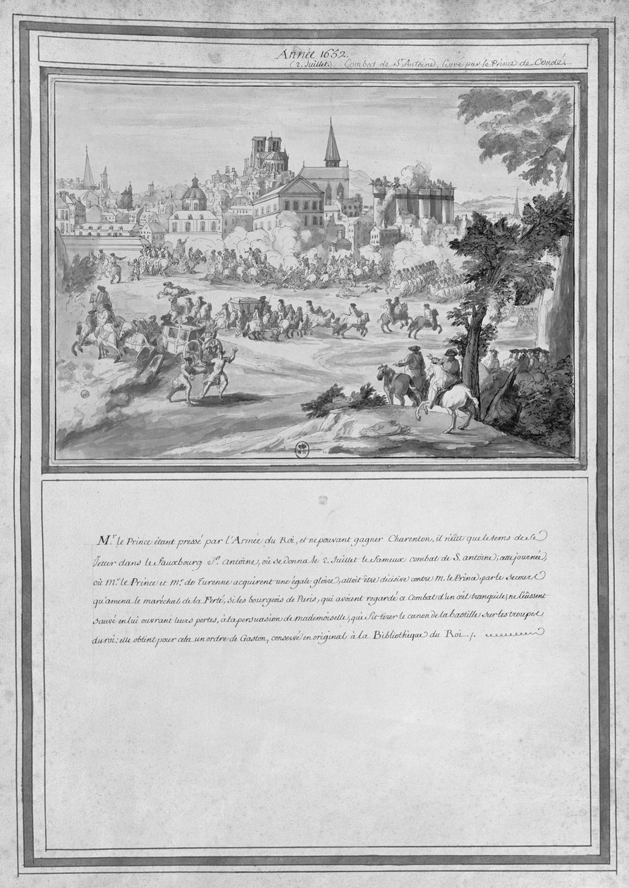 Slag bij Porte Sainte-Antoine, 2 juli 1652 door French School