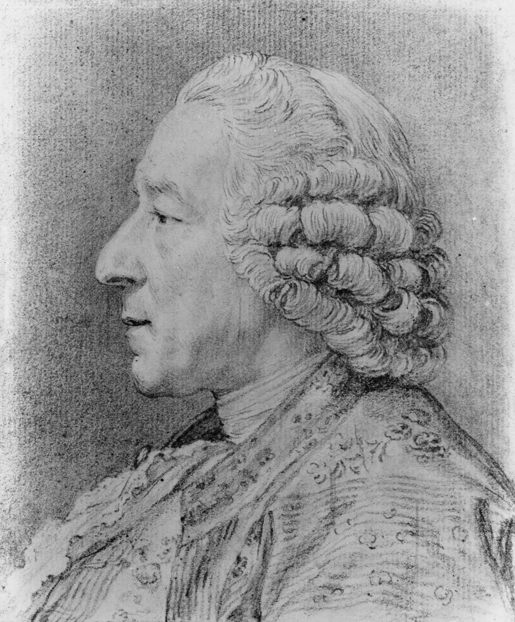 Charles-Nicolas Cochin, 1767 (houtskool op papier) door French School
