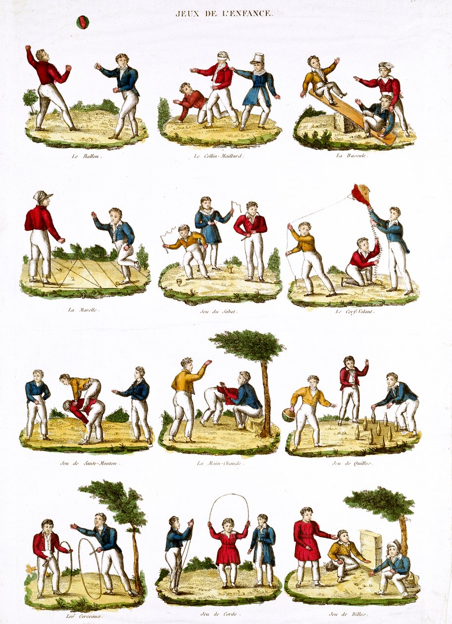 Kinderspelen, 1810 door French School