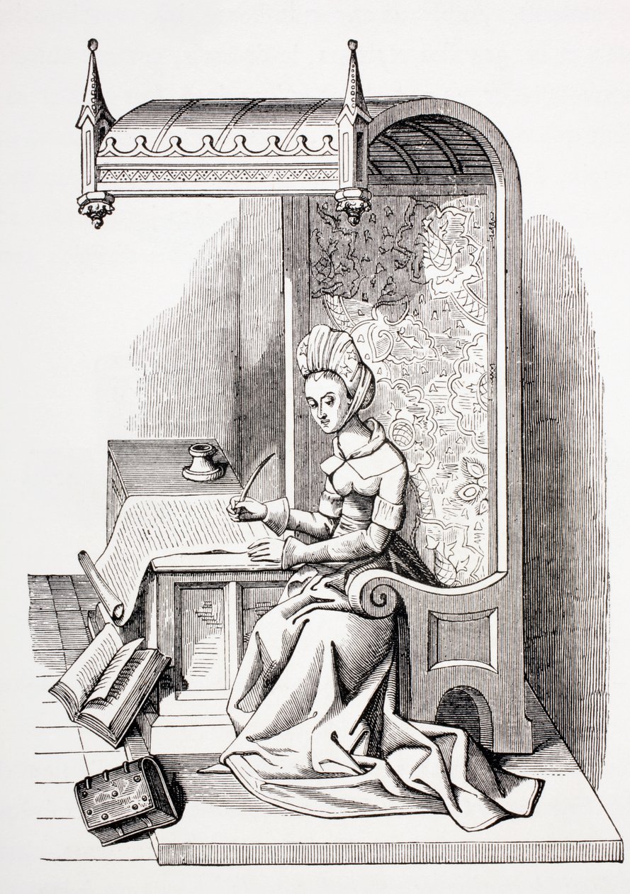 Christine de Pisan, 1873 door French School