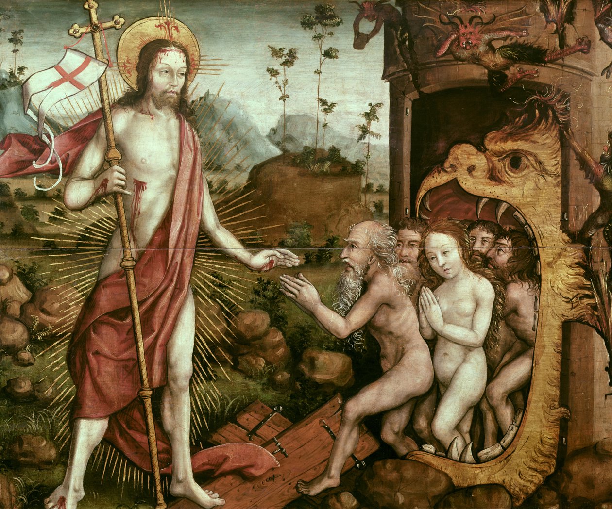 De nederdaling van Christus in het voorgeborchte, c.1482 door French School