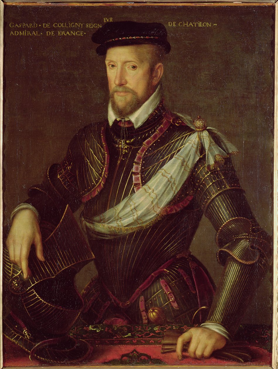 Gaspard II van Coligny (1519-72) Admiraal van Frankrijk door French School