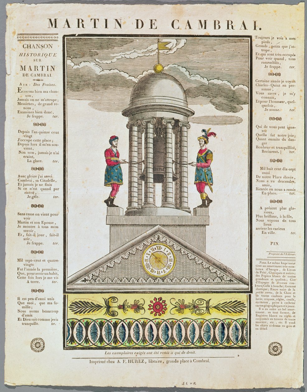 Geïllustreerd liedblad voor 