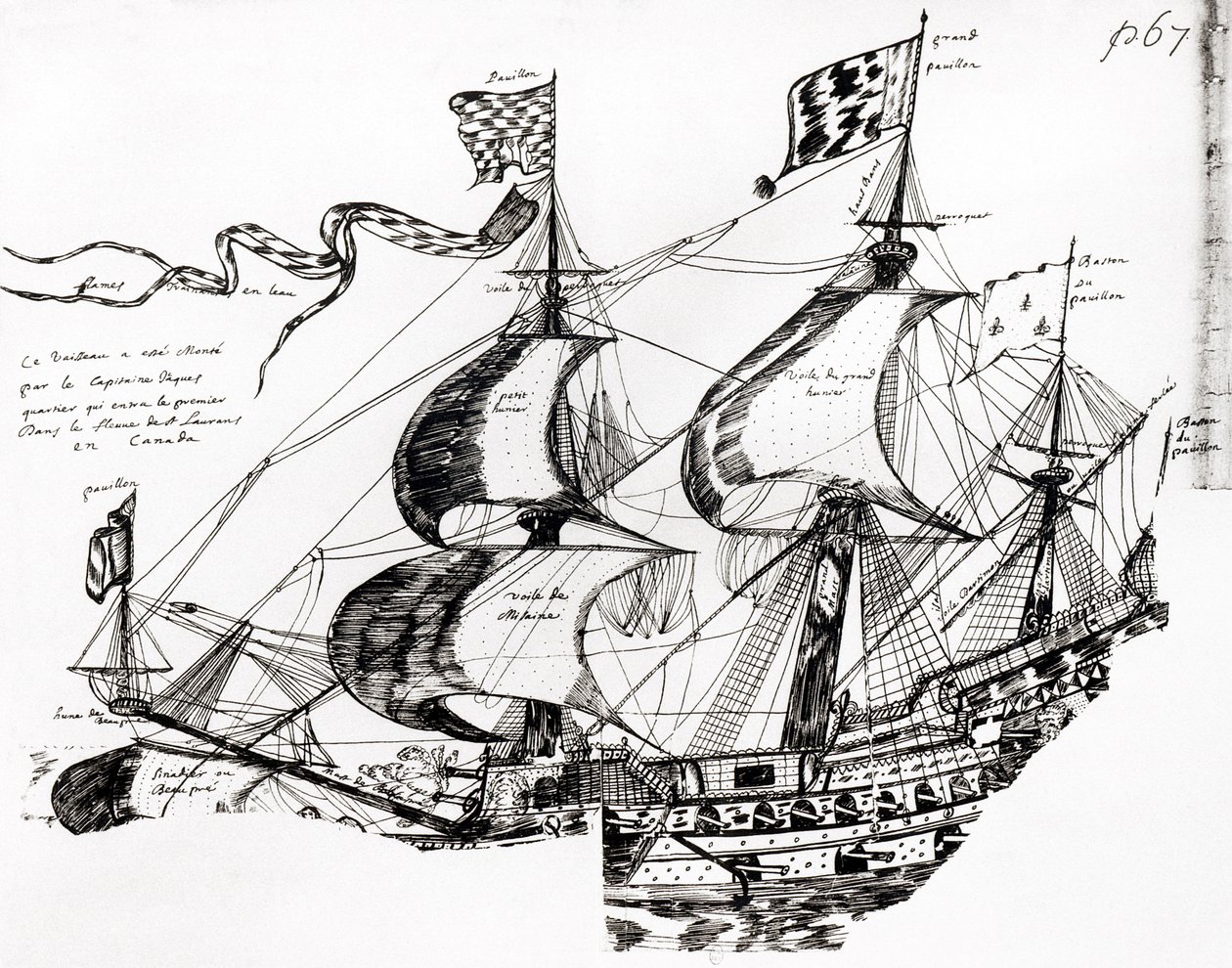 Het schip van Jacques Cartier, uit 