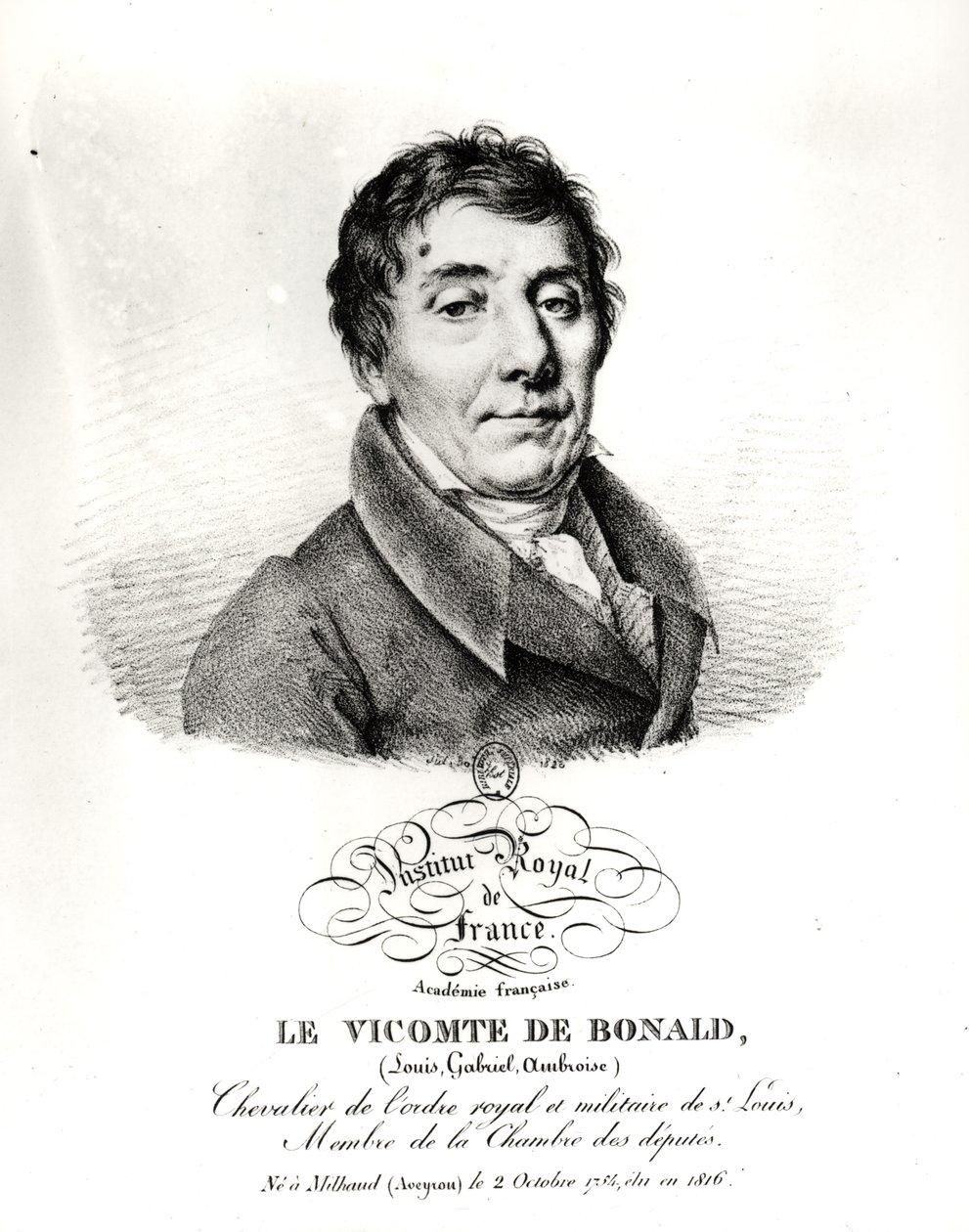 Louis, Vicomte de Blonald (1734-1840) 1820 door French School