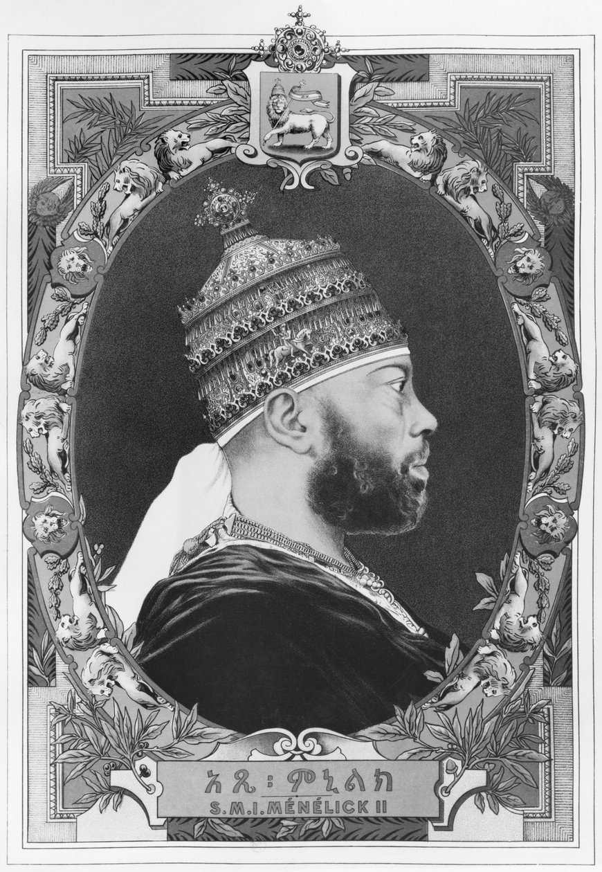 Negus van Ethiopië, Menelik II (1844-1913) door French School