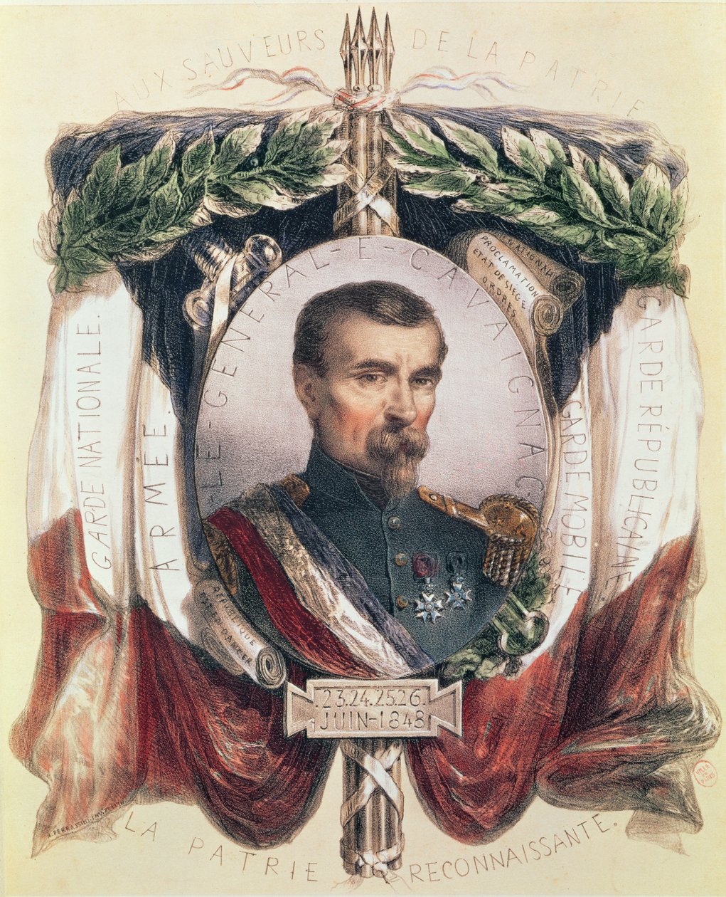Portret van generaal Louis Eugene Cavaignac door French School