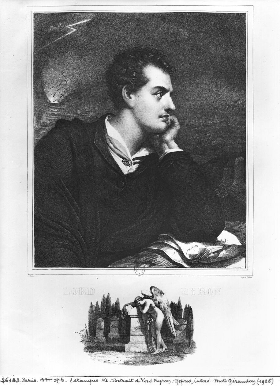 Portret van Lord Byron (1788-1824) door French School