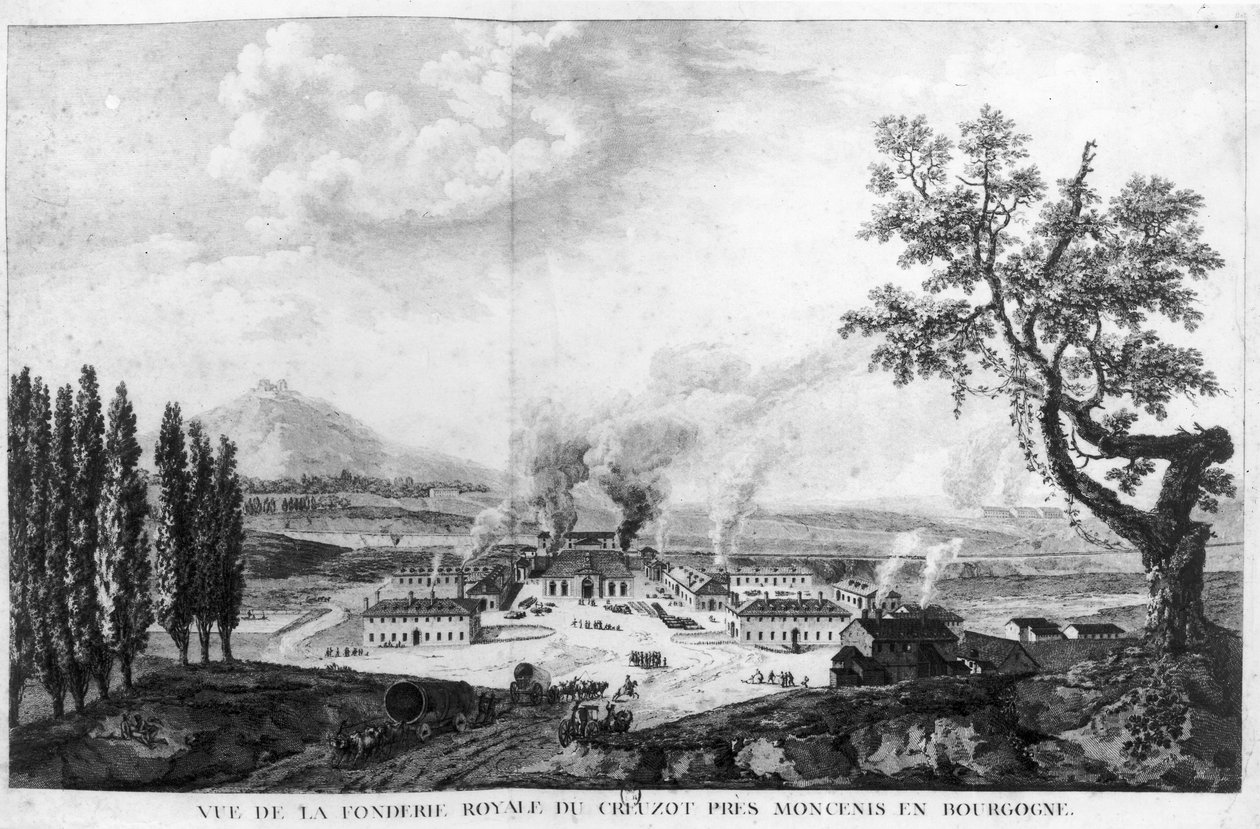Koninklijke Gieterij in Le Creusot in 1787 door French School