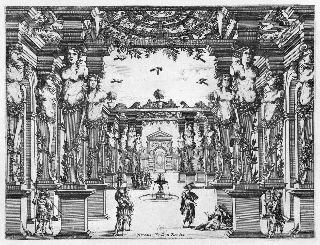 Toneelontwerp door Giacomo Torelli voor 