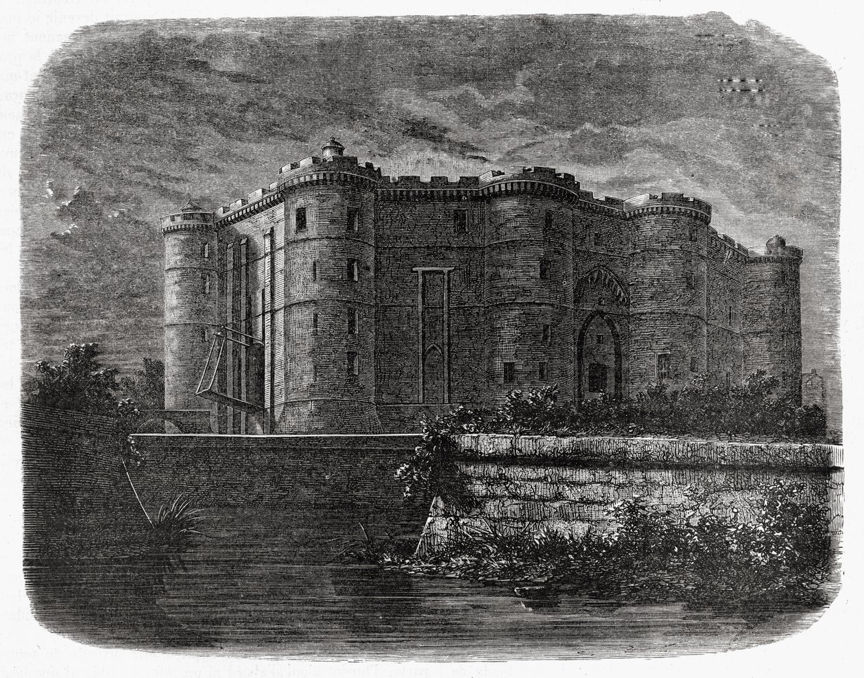De Bastille, Parijs in de 18e eeuw door French School