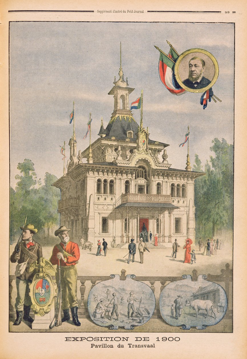 Het Transvaal paviljoen op de Wereldtentoonstelling van 1900, Parijs, illustratie uit 