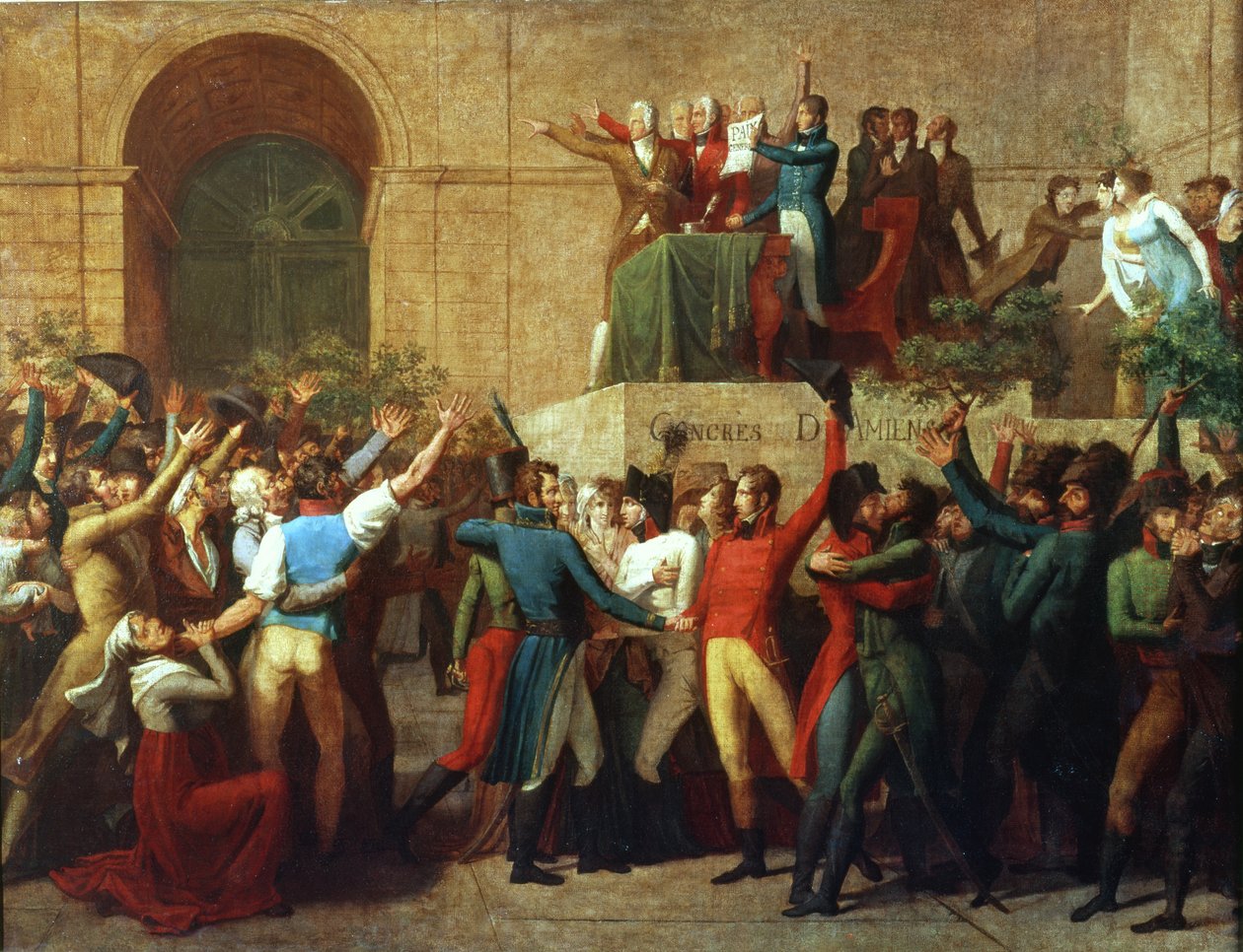 Het Verdrag van Amiens in 1802 door French School