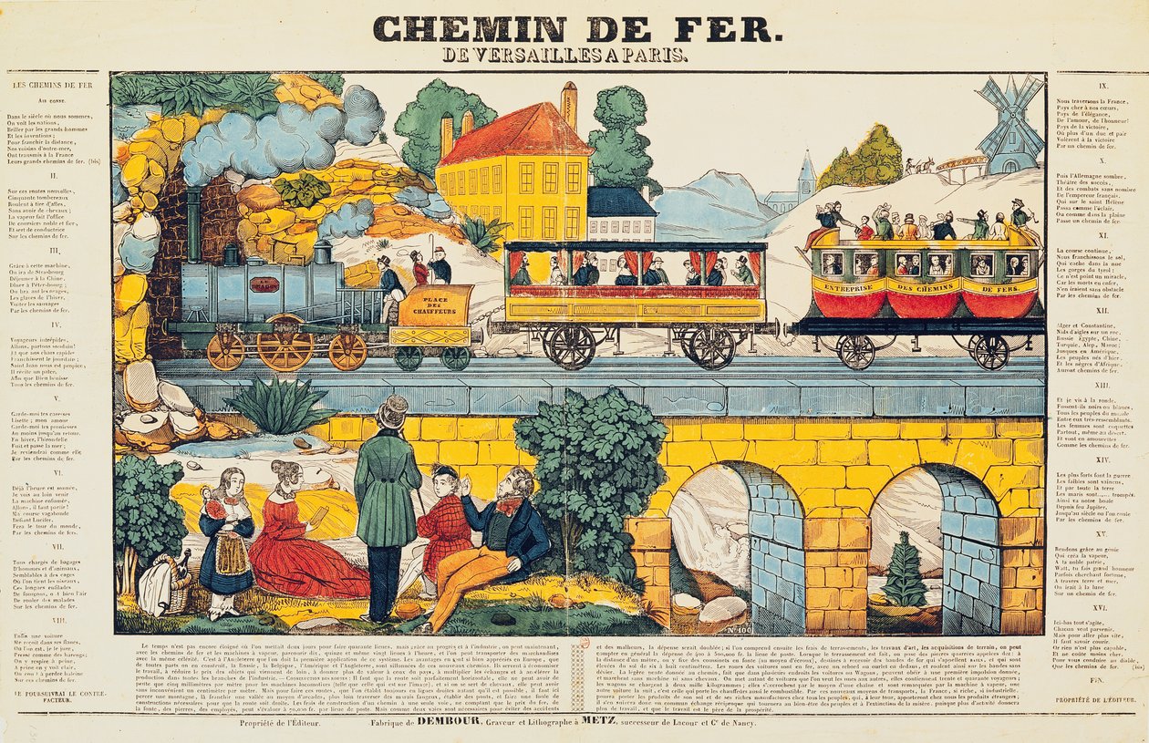 De Versailles naar Parijs Spoorlijn door French School