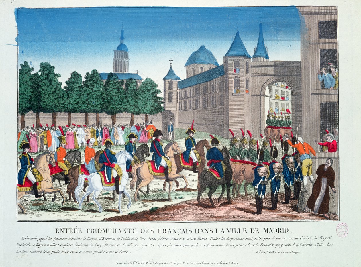 Triomfantelijke Intocht van de Fransen in Madrid, 4 december 1808 door French School