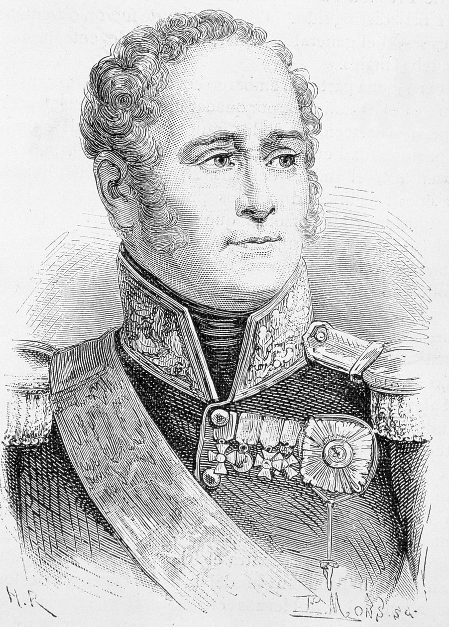 Tsaar Alexander I van Rusland door French School