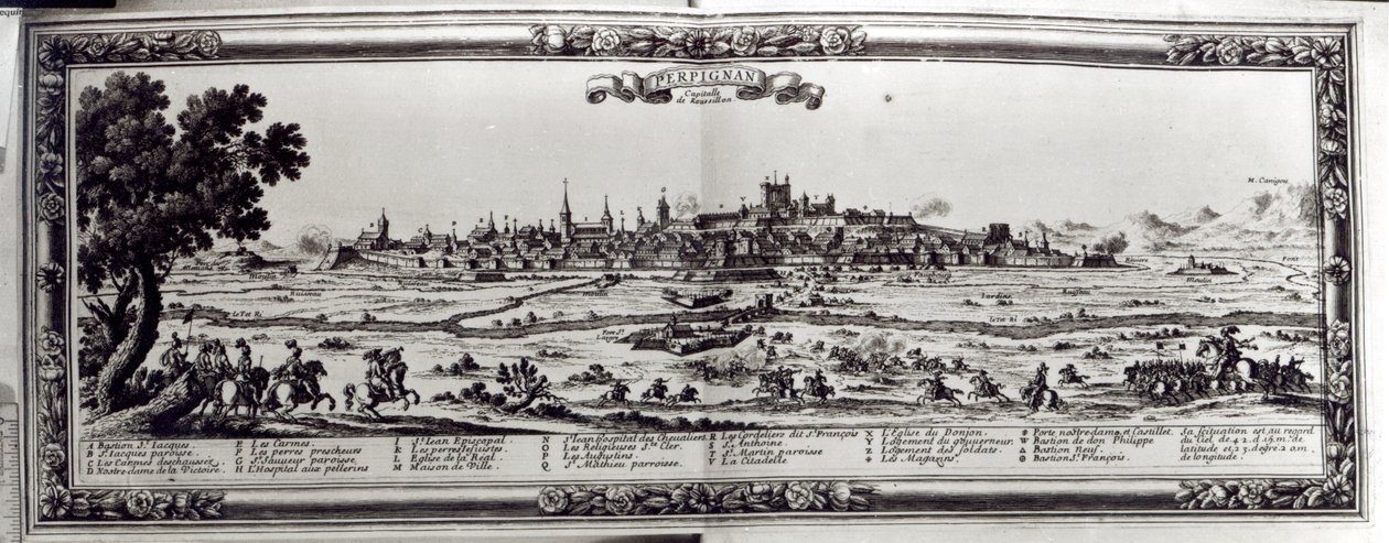 Uitzicht op Perpignan, Zuid-Frankrijk, c.1645 door French School