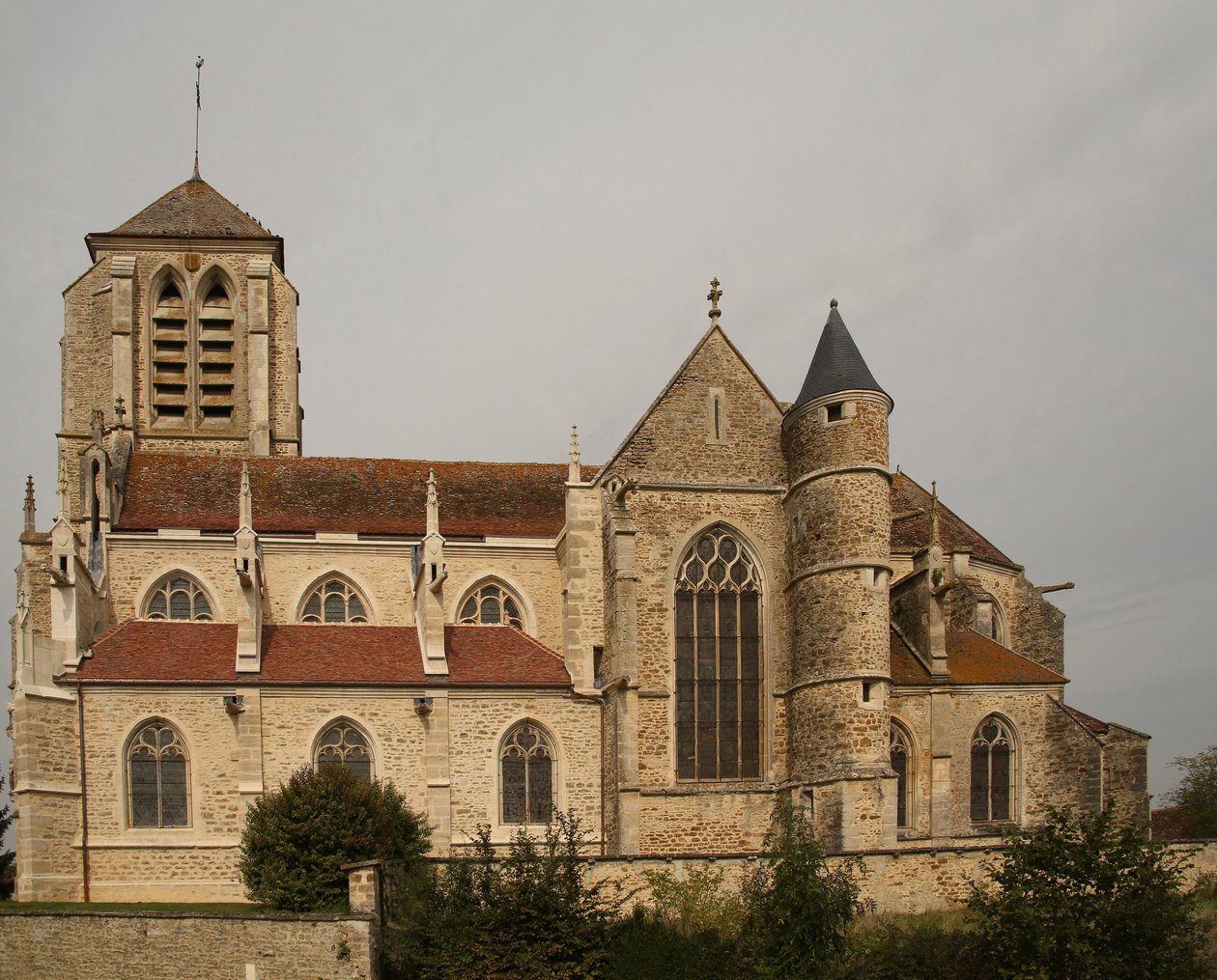 Zicht op de Kerk vanuit het Zuiden door French School