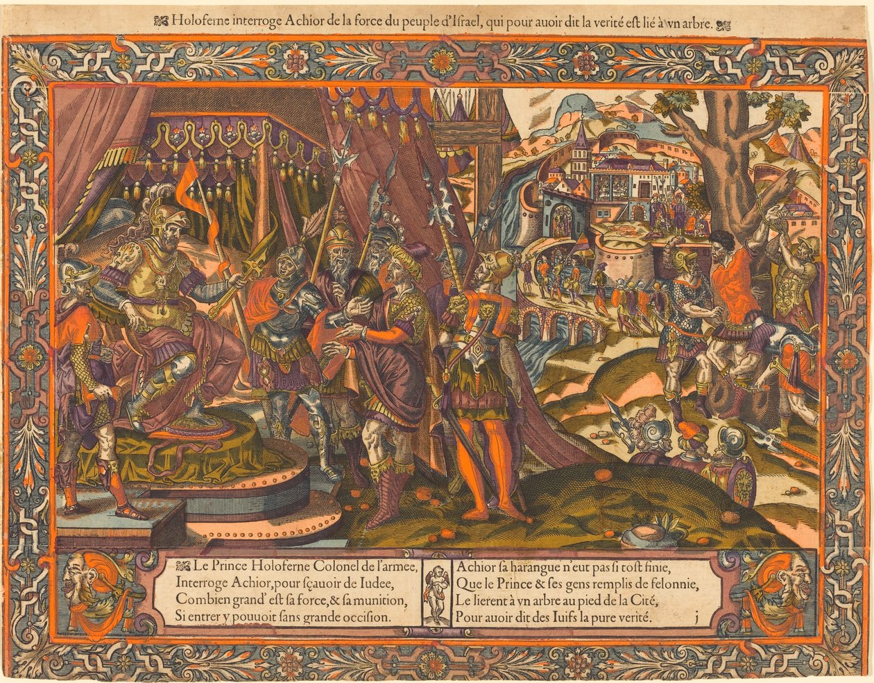 Holofernes Ondervraagt Achior door French 16th Century