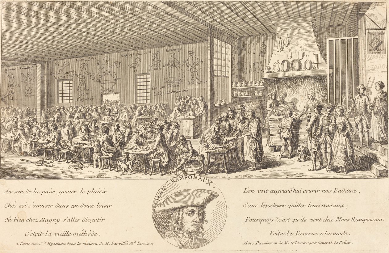 Cabaret van Ramponaux door French 18th Century