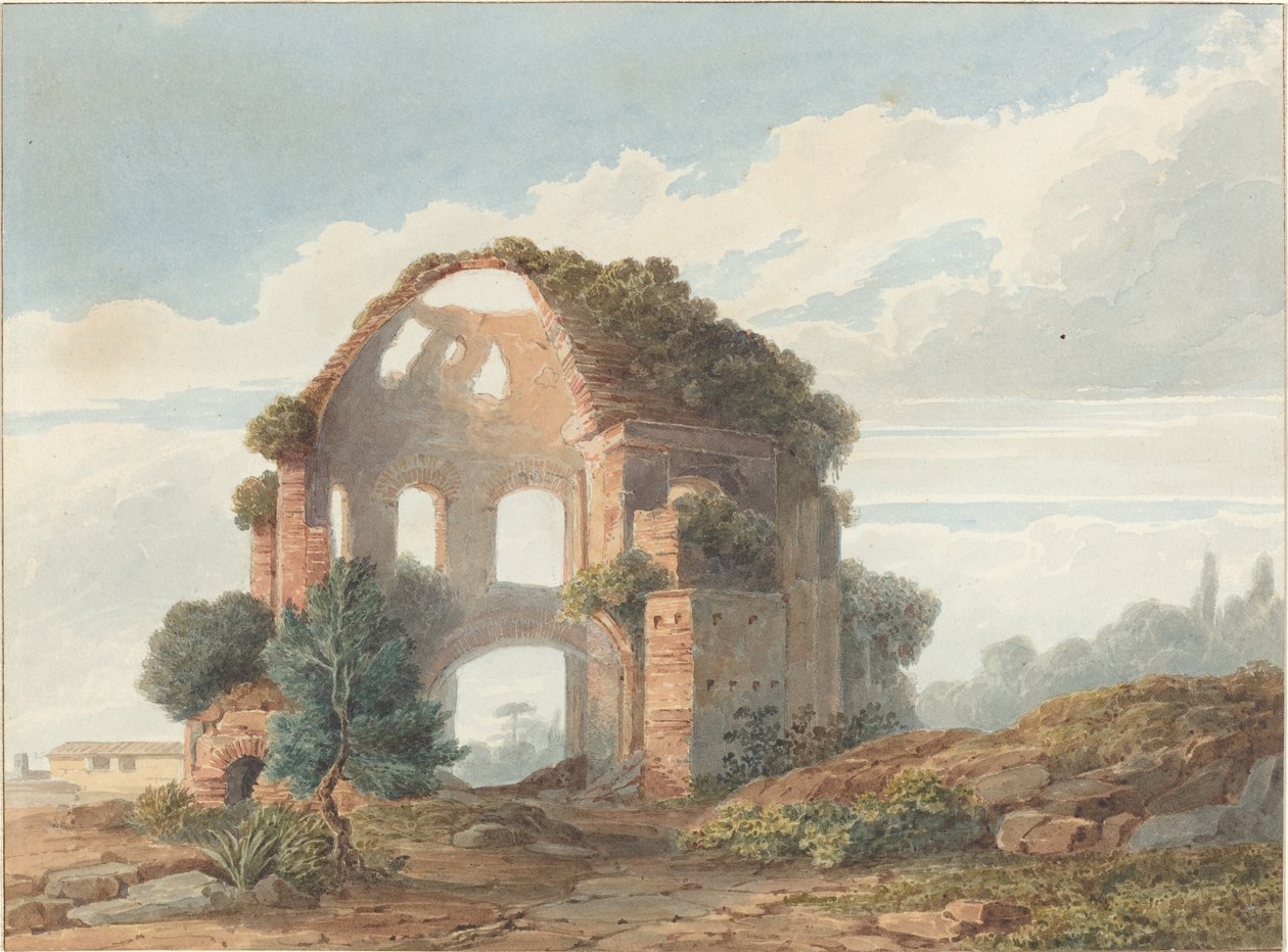 De tempel van Minerva Medica door French 18th Century